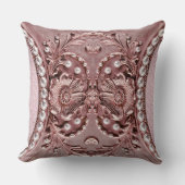 Pink Flower Throw Pillow クッション (正面)