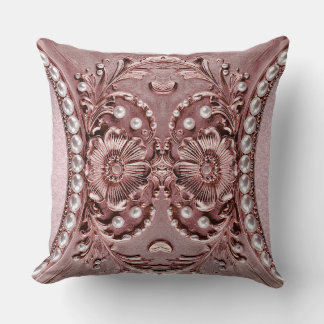 Pink Flower Throw Pillow クッション