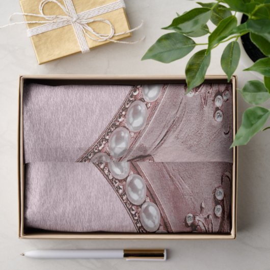 Pink Flower Tissue Paper 薄葉紙 (ギフト)