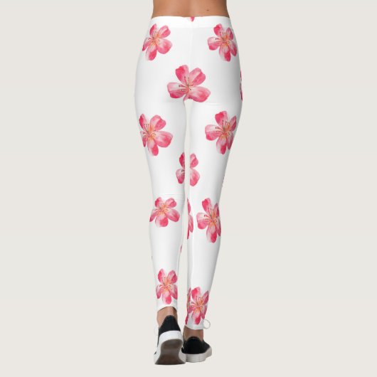 Pink Flower Tropical レギンス (裏面)