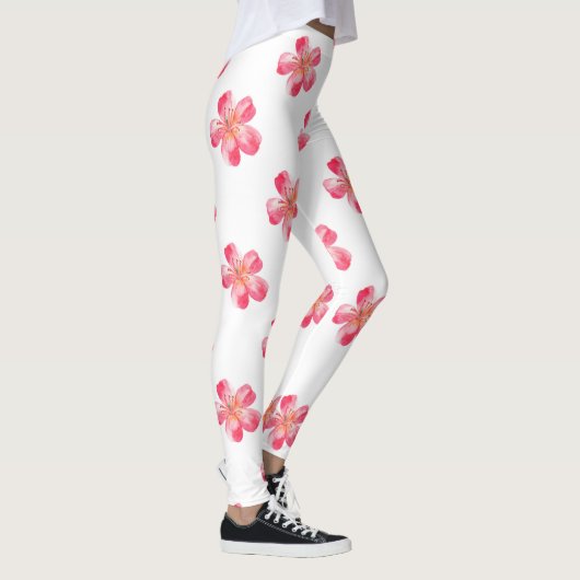 Pink Flower Tropical レギンス (右)