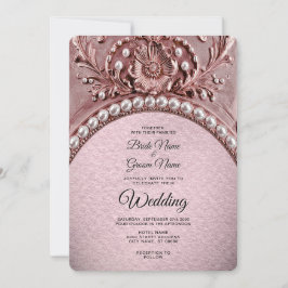 Pink Flower Wedding Invitation 招待状