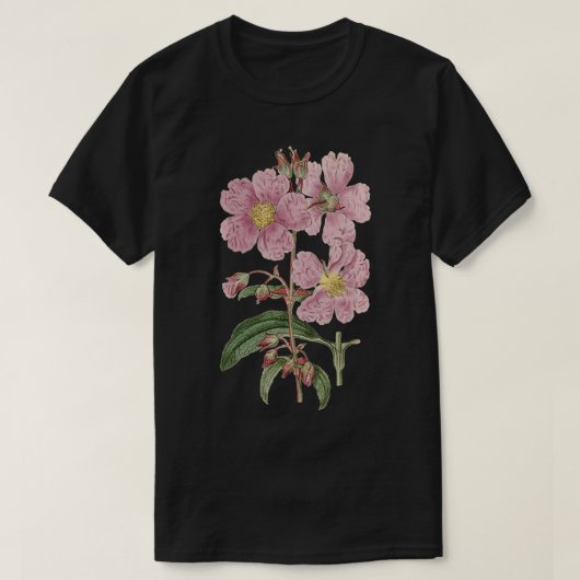 Pink Flower Wildflower vintage Botanical Illustrat Tシャツ (デザイン正面)