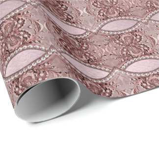 Pink Flower Wrapping Paper ラッピングペーパー