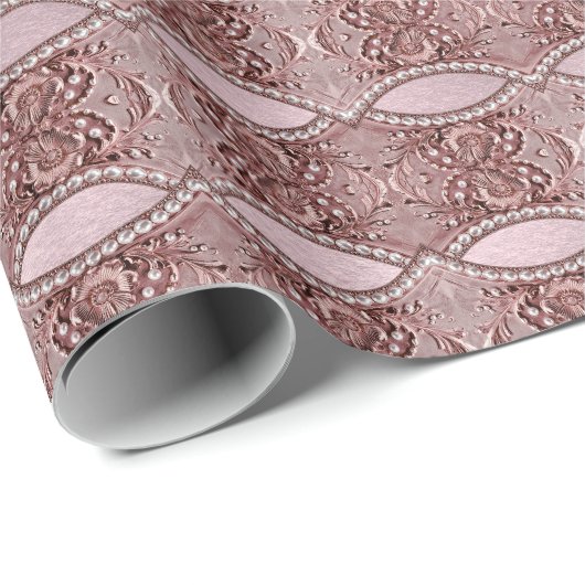 Pink Flower Wrapping Paper ラッピングペーパー (ロールコーナー)