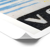 Pink Flower Yellow Bee - Matchbox Print - Czech ポスター (角)