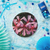 Pink FLowersフォト紙プレート7 in ペーパープレート (パーティー)