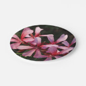 Pink FLowersフォト紙プレート7 in ペーパープレート (アングル)