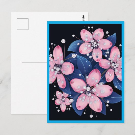 PINK FLOWERS #1 ポストカード (正面/裏面)