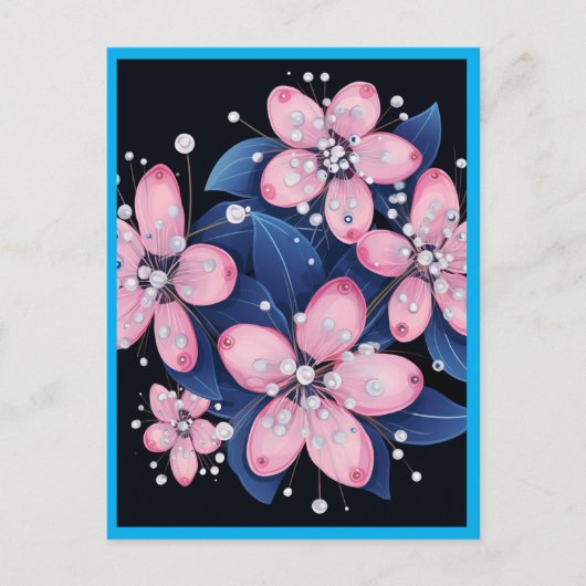 PINK FLOWERS #1 ポストカード (正面)