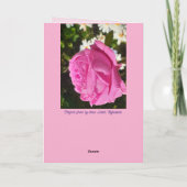 Pink Flowers Floral Rose Roses Mothers Day Card カード (裏面)