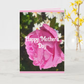 Pink Flowers Floral Rose Roses Mothers Day Card カード (黄色い花)
