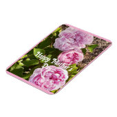 Pink Flowers Floral Rose Roses Mothers Day Card マグネット (左側)