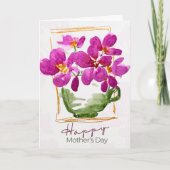 Pink Flowers in a Teacup Mother’s Day  カード (正面)