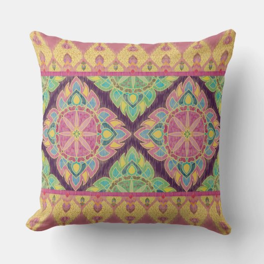 Pink flowers in the Garden クッション (正面)