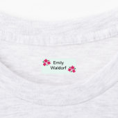 Pink Flowers Kids' Name Clothing School Labels ラベル (貼付)