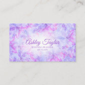 Pink Flowers Modern Watercolor Professional 名刺 (正面)