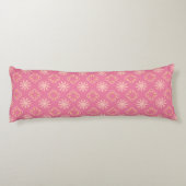 Pink Flowers Pattern Body Pillow ボディピロー (裏面)