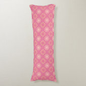 Pink Flowers Pattern Body Pillow ボディピロー (正面縦)