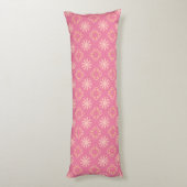 Pink Flowers Pattern Body Pillow ボディピロー (裏面 (縦))