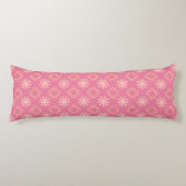 Pink Flowers Pattern Body Pillow ボディピロー (正面)