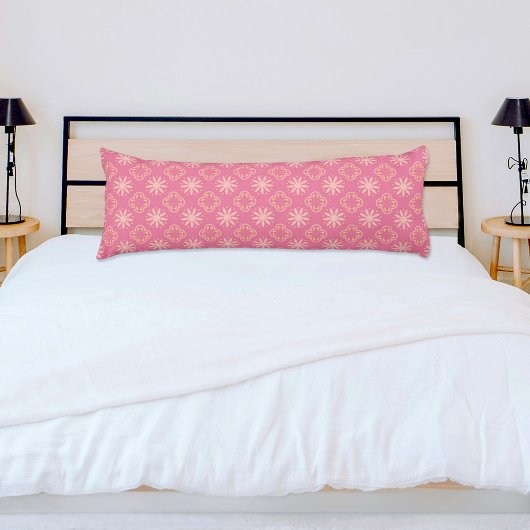 Pink Flowers Pattern Body Pillow ボディピロー