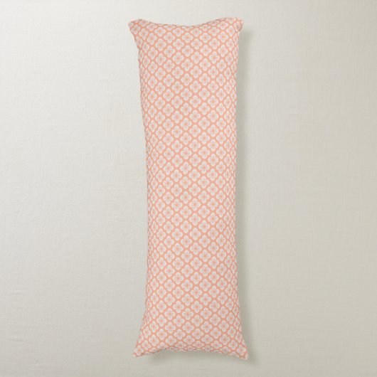 Pink Flowers Pattern Body Pillow ボディピロー (正面縦)