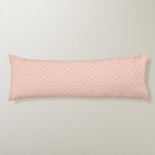 Pink Flowers Pattern Body Pillow ボディピロー (正面)
