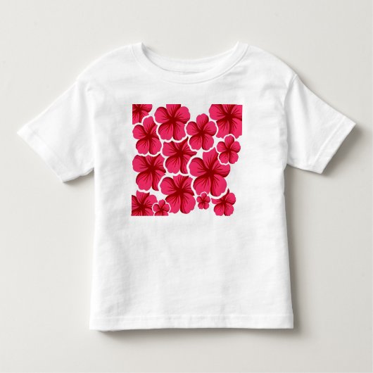 Pink flowers sunshine day for my cute little baby  トドラーTシャツ (正面)