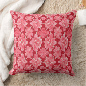 Pink Flowers Throw Pillow クッション (ブランケット)