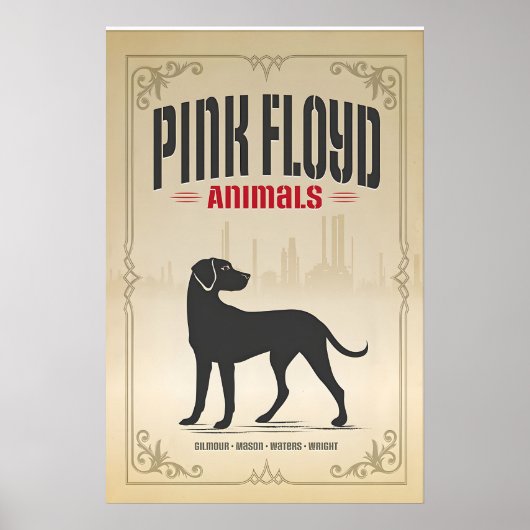 Pink Floyd, Dog, Original Print Design (Officially ポスター (正面)