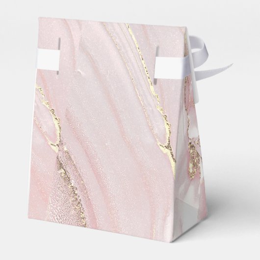 pink fluid marble First Communion フェイバーボックス (裏面サイド)