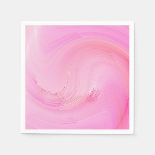 Pink Fluid Pour Ombre スタンダードカクテルナプキン (正面)