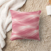 Pink Fluid Wave Pattern Throw Pillow クッション (ブランケット)