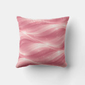 Pink Fluid Wave Pattern Throw Pillow クッション (裏面)