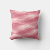Pink Fluid Wave Pattern Throw Pillow クッション (正面)