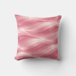 Pink Fluid Wave Pattern Throw Pillow クッション