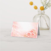 Pink Folded Place Card Wedding プレイスカード (裏面)