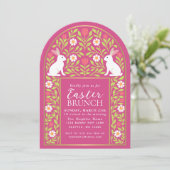 Pink Folk Art Easter Brunch Arch Invitation 招待状 (スタンド正面)