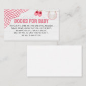 Pink Football Baby Shower Books for Baby エンクロージャーカード (正面/裏面)