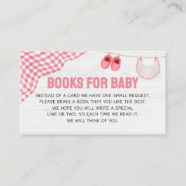 Pink Football Baby Shower Books for Baby エンクロージャーカード