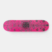 Pink Foral Design Skateboad スケートボード (横)