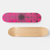 Pink Foral Design Skateboad スケートボード (横)