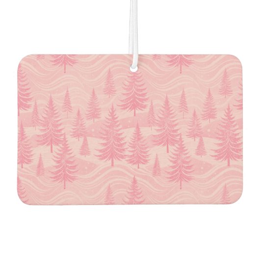 Pink Forest Christmas カーエアーフレッシュナー (正面)