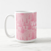 Pink Forest Christmas コーヒーマグカップ (左)