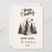 Pink Forest Christmas シーズンカード (正面)
