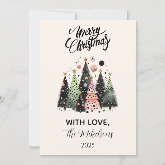 Pink Forest Christmas シーズンカード (正面)