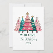 Pink Forest Christmas シーズンカード (正面)