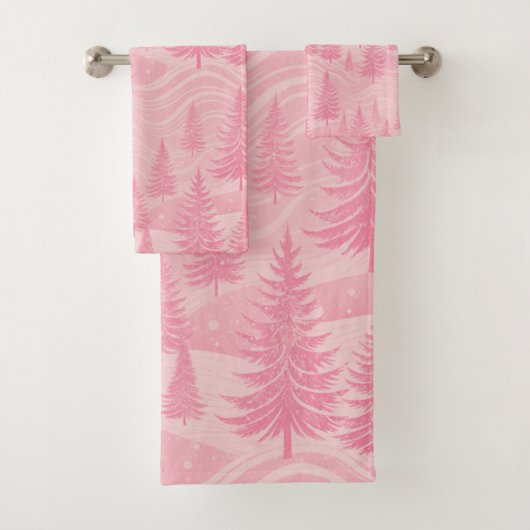 Pink Forest Christmas バスタオルセット (インサイチュ)