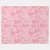 Pink Forest Christmas フリースブランケット (正面(横))